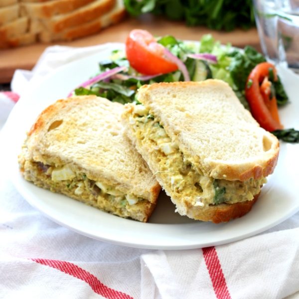 Southwestern Egg Salad- a tasty Tex-Mex twist on the classic egg salad recipe that can be served as an appetizer with tortilla chips, a side dish or as a lovely stuffing for wraps and sandwiches.