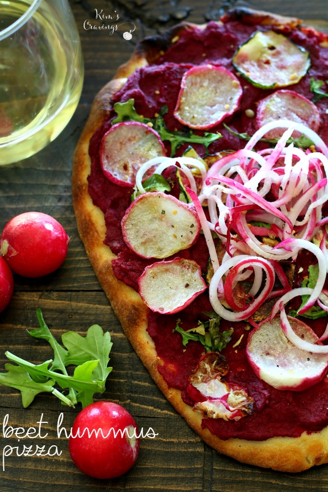 Pizza night is my favorite night, especially with my new Beet Hummus Naan Pizza recipe! Pizza is the best and I absolutely adore hummus, so it's only natural to join the two for a tasty dinner.