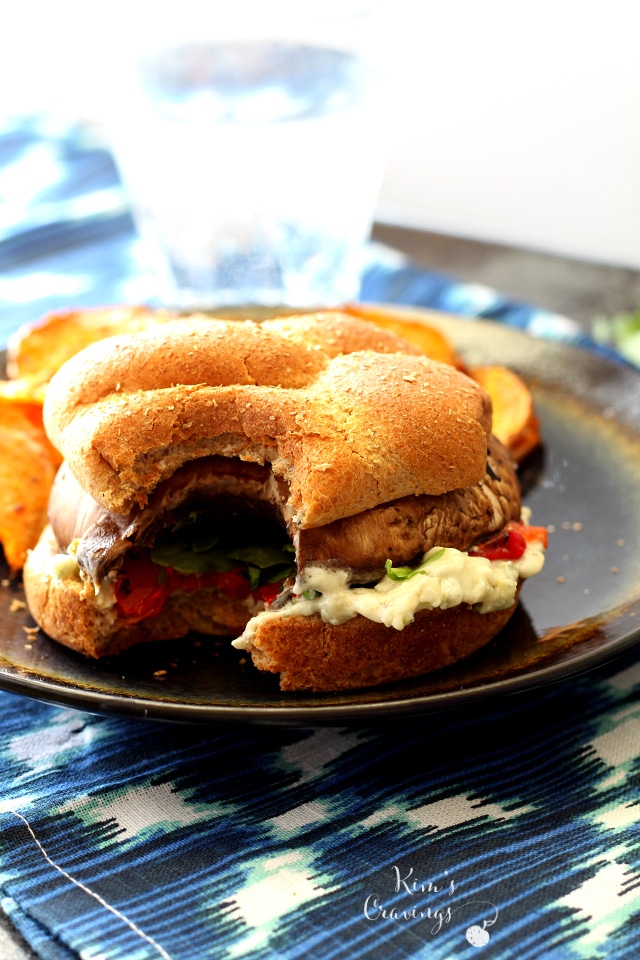 Satisfy your burger craving with meatless Portobello Cheeseburgers- a wonderful explosion of flavors and textures!