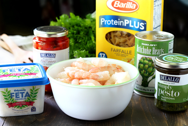 This easy shrimp pesto pasta recipe is a go-to meal when I'm short on time, but want a dinner that I know will please the whole family.