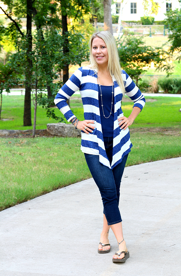 Golden Tote Review - July 2016: Chris & Carol Striped Cardigan