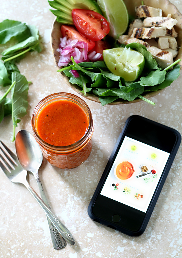 Zesty, flavorful and light, this Roasted Red Pepper Vinaigrette will perk up any salad... and any salad lover! 