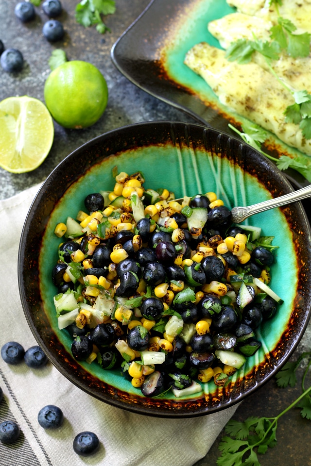 This recipe for Roasted Barramundi with Blueberry Salsa is quick and easy to make, full of healthy and antioxidant- rich ingredients, naturally-gluten free, and it's perfectly sweet and savory and delicious! 