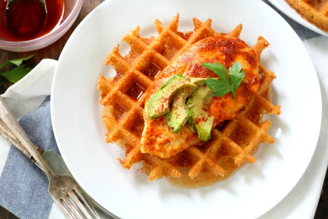 What is more delicious than a meal that includes chicken and mashed potatoes? One that includes Healthy Chicken and Mashed Potato Waffles, that's what!