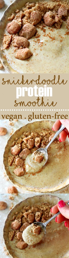 If you love a good Snickerdoodle Cookie, you are going to go crazy for the deliciousness of this Snickerdoodle Protein Smoothie Bowl. Plus, it's easy to make, gluten-free and vegan.