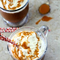 This Skinny Caramel Coffeecake Frappuccino is the perfect creamy, caffeine-packed, dairy-free morning pick-me-up!