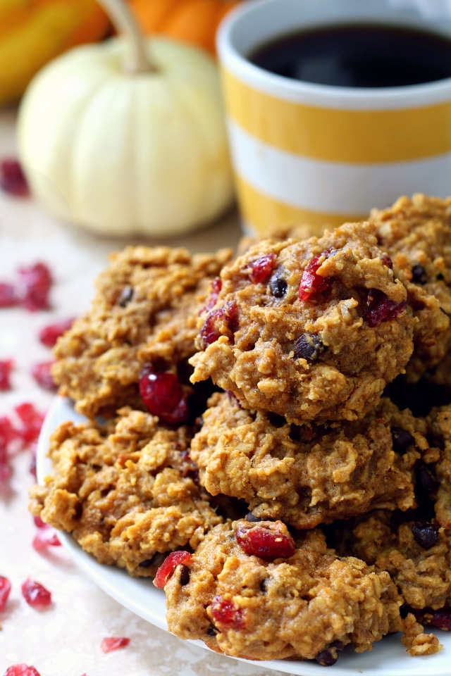 Bake these, eat these for breakfast or dessert, share these, save these all for yourself. But simply don’t pass up making them – these Gluten-Free Pumpkin Breakfast Cookies are too good to miss out on.