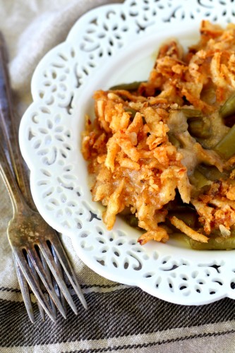 My Grandma's Easy Green Bean Casserole might be the simplest dish on the dinner table, but it should not be overlooked! It seriously could not be tastier!