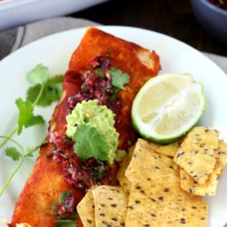 The only thing tastier than a leftover turkey and cranberry sauce sandwich is this batch of Leftover Turkey Butternut Squash Enchiladas. (gluten-free & dairy-free)
