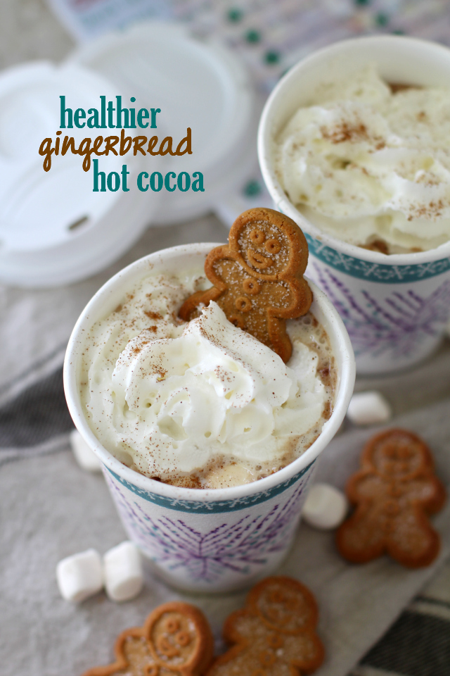 This healthier homemade gingerbread hot cocoa is wonderful for chilly mornings or frosty afternoons!