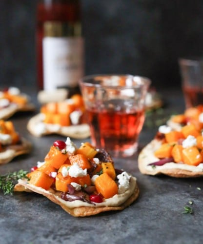 butternut-squash-tostadas-with-hummus-and-goat-cheese