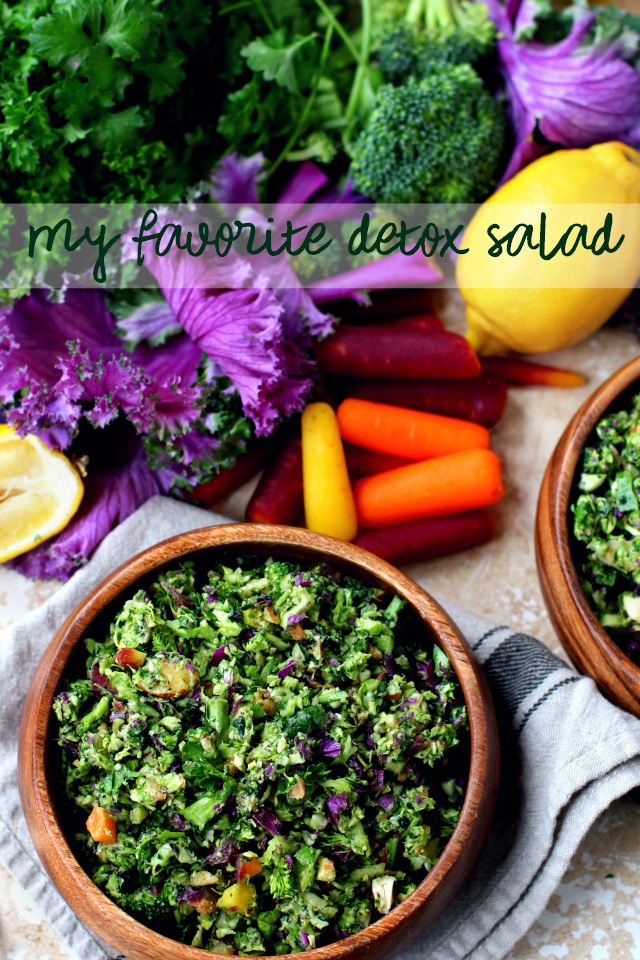 My favorite detox salad is packed with nutrients, deliciousness and fulfills all New Year's resolutions! (vegan & gluten-free)