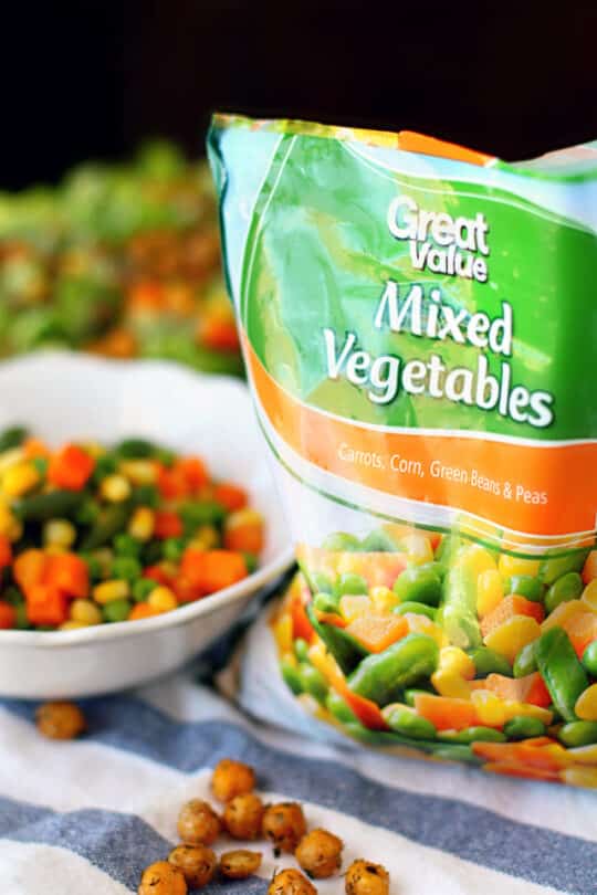 Mixed Veggie Chickpea Salad With Vegan Avocado Ranch Dressing - Kim's ...