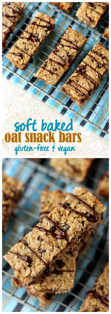 Soft Baked Oat Snack Bars- Welcome to the softest, tastiest baked snack bars ever! {gluten-free & vegan}
