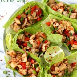 Healthy eating is SO easy with these low calorie, low carb, delicious Teriyaki Chicken Lettuce Wraps! Bursting with your favorite Asian flavors!