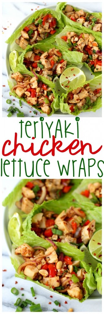 Healthy eating is SO easy with these low calorie, low carb, delicious Teriyaki Chicken Lettuce Wraps! Bursting with your favorite Asian flavors!
