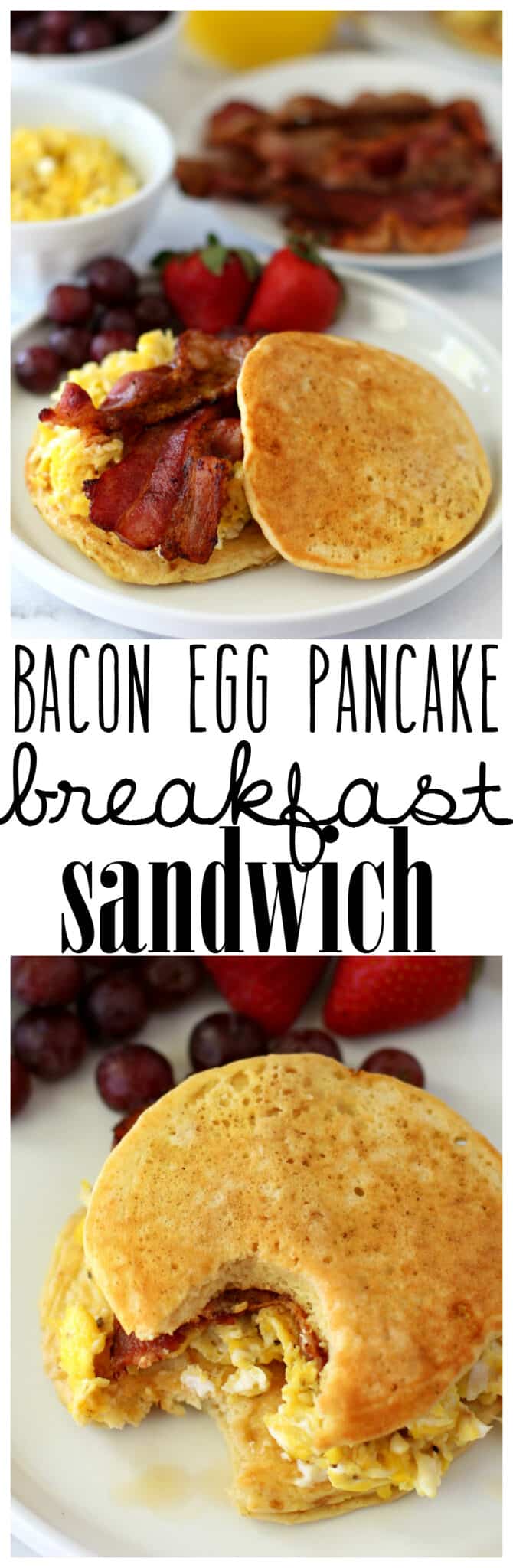 Bacon Egg Pancake Breakfast Sandwiches - Kim's Cravings