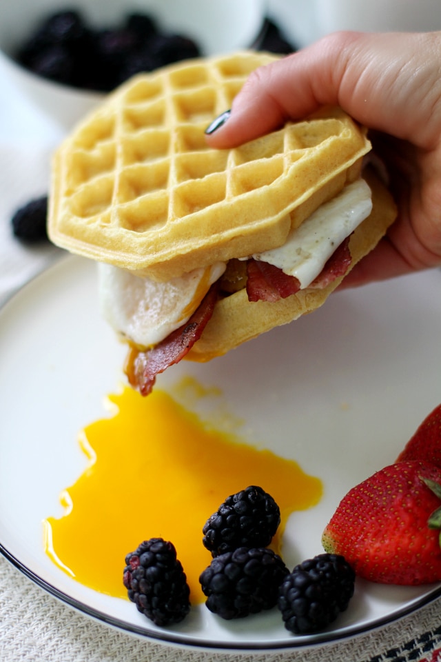 The frozen waffle is a blank canvas begging to be topped with your favorite ingredients. To get your creative juices flowing, enjoy my most recent ideas for 3 Fun Frozen Waffle Hacks.