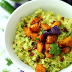 This Pineapple Bacon Guacamole is exploding with flavor and absolutely screams summertime! This recipe is naturally Paleo and gluten-free.