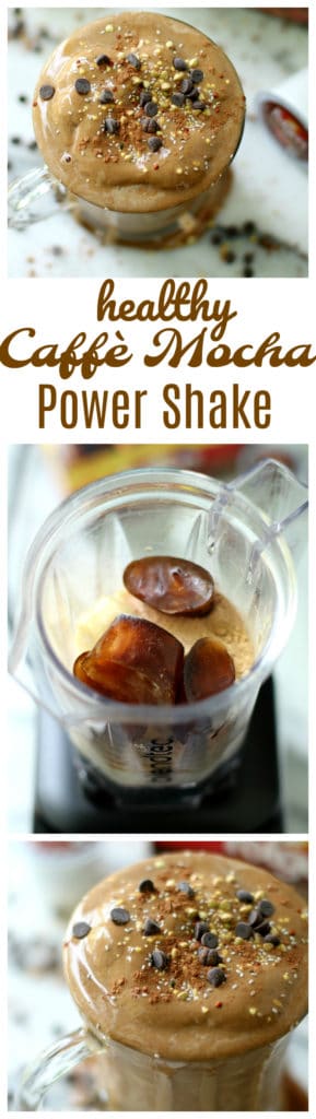Thick, creamy and packed with protein, this caffè mocha power shake will give you all-day energy. 