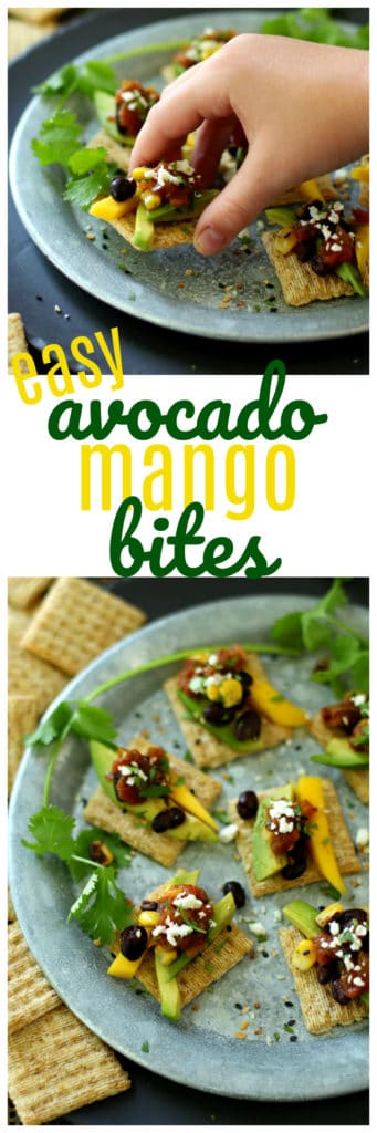 These easy avocado mango bites are a tasty, crowd-pleasing app that can be made in a flash!