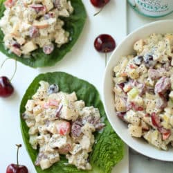 A new twist on classic chicken salad, this Ultimate Cherry Chicken Summer Salad is a light, fresh, delicious meal that is so easy to throw together!