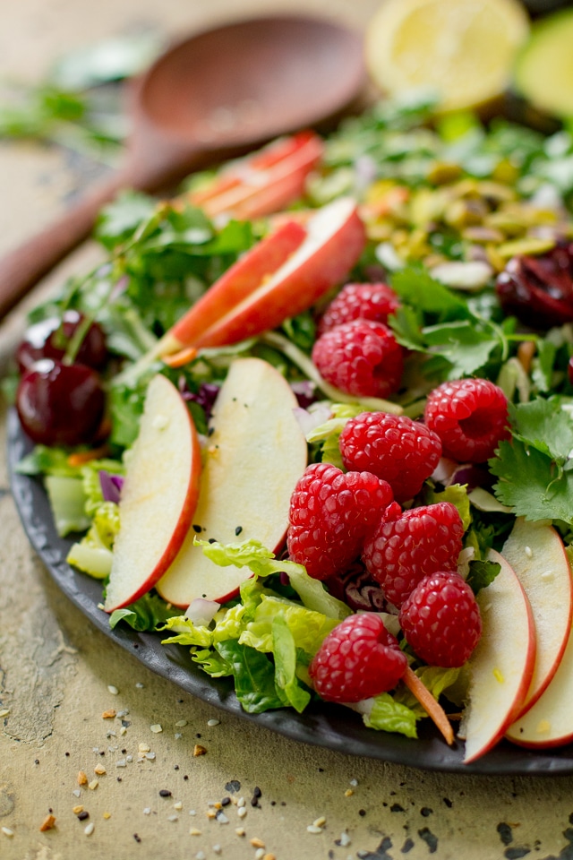 Avocado Berry Salad - A fresh, fruity, flavorful salad that's so easy to whip up and absolutely the perfect summer lunch. (paleo, gluten-free & Whole30 approved)