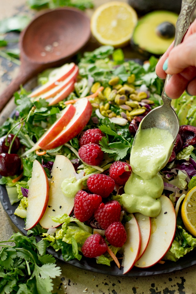 Avocado Berry Salad - A fresh, fruity, flavorful salad that's so easy to whip up and absolutely the perfect summer lunch. (paleo, gluten-free & Whole30 approved)