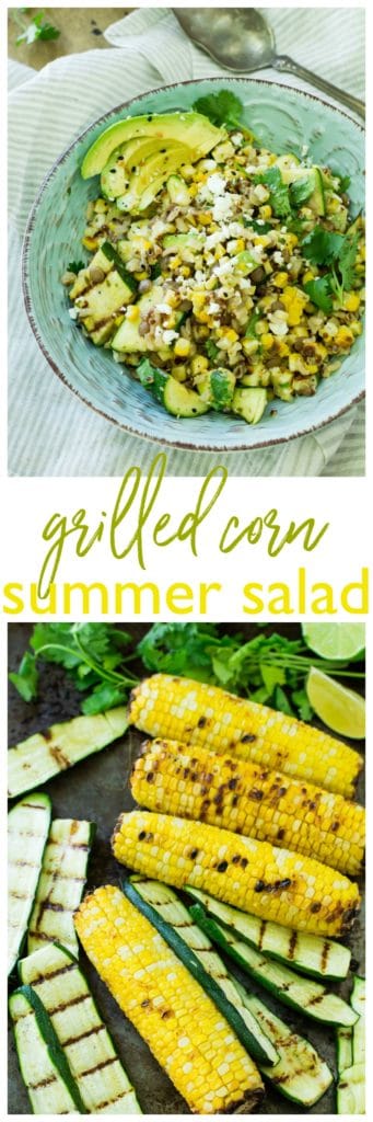 If you’re looking for a fresh side dish for your next barbecue, look no further! This Grilled Corn Summer Salad is crisp, flavorful, loaded with veggie goodness and topped with a tasty cilantro lime vinaigrette.