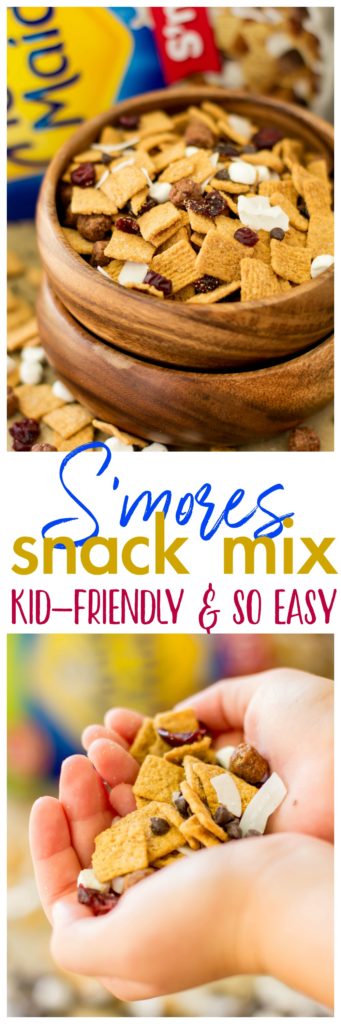 S'mores Snack Mix - 4 ingredient s'mores goodness taken to the next level with HONEY MAID® S’mores cereal! Simple and oh so irresistible!