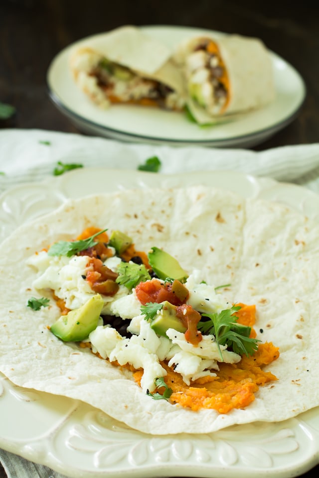 Sweet Potato Black Bean Breakfast Burritos - You’re going to love this healthy, tasty, protein-packed breakfast! {gluten-free & dairy-free}