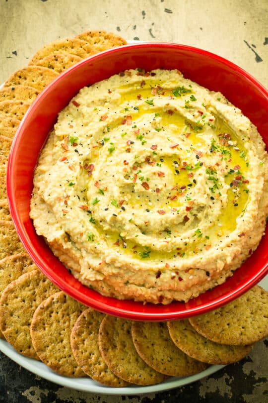 Hummus Ranch Super Flavorful Ranch Hummus - Kim's Cravings