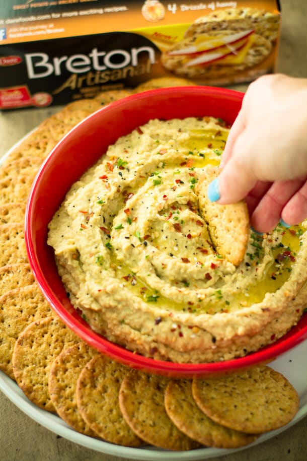 Hummus Ranch Super Flavorful Ranch Hummus - Kim's Cravings