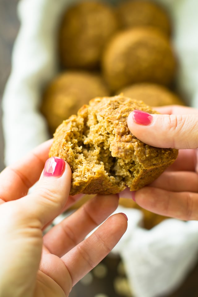 Moist and packed with fall flavor and the perfect amount of spice, these Pumpkin Protein Muffins are so delicious that I can guarantee no one will ever know that they're loaded with protein and healthy carbs, and that they are low in sugar! With this winning combination of flavor and nutrition, they are sure to be a hit this fall season!