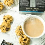 Warm up with a cozy mug of London Fog Tea and a side of yummy Paleo Pumpkin Chocolate Chip Cookies. You guys are going to love this winning combination!