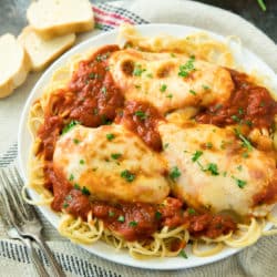 This 15 Minute Mozzarella Chicken Skillet is quick, cheesy, saucy and so delicious. One dish you definitely don't want to miss!