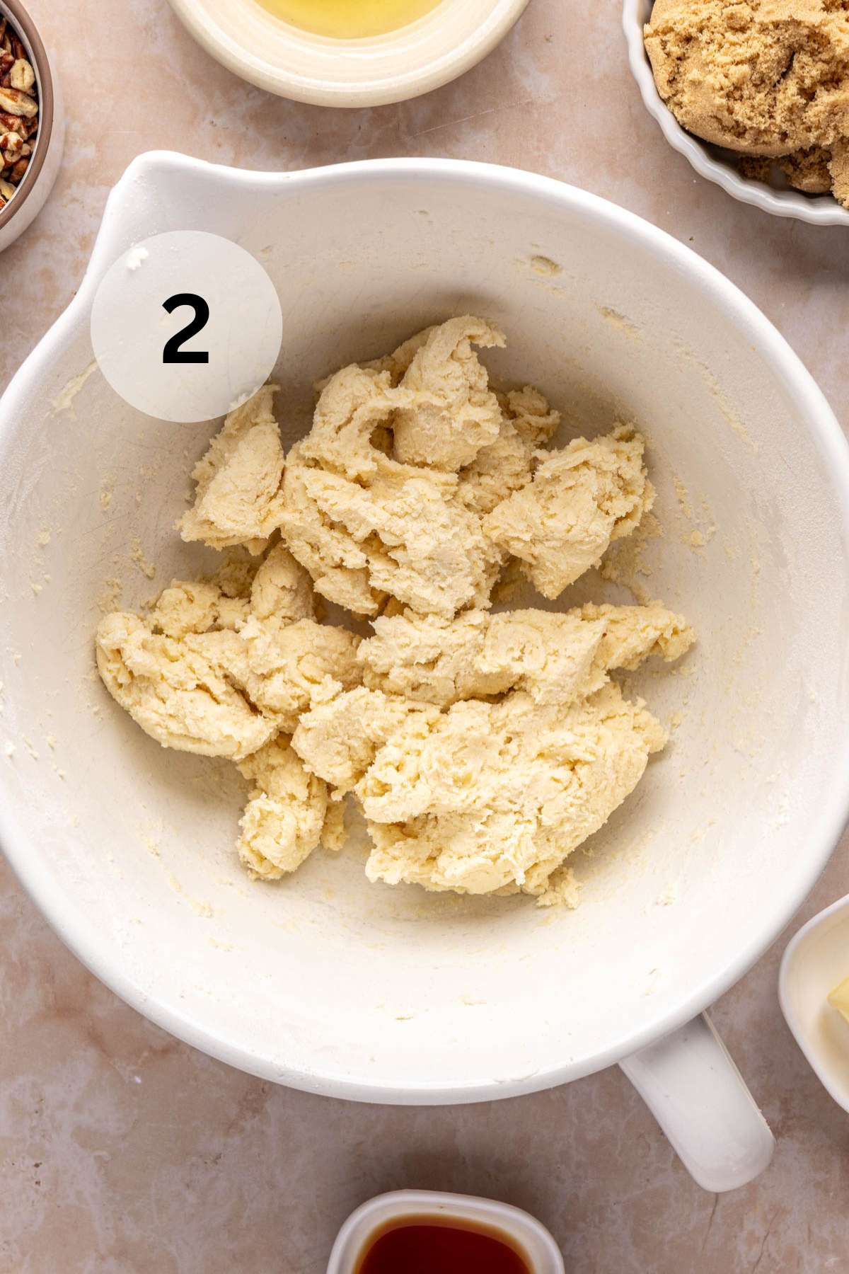 Cream cheese crust dough in a large bowl.