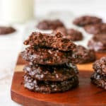 no bake cookies staked on top of each other