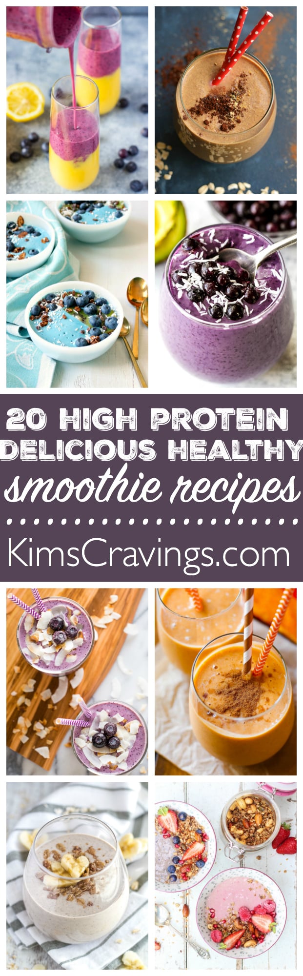 This round up includes the best healthy, high protein, delicious smoothie recipes that are perfect for a quick boost any time of day.