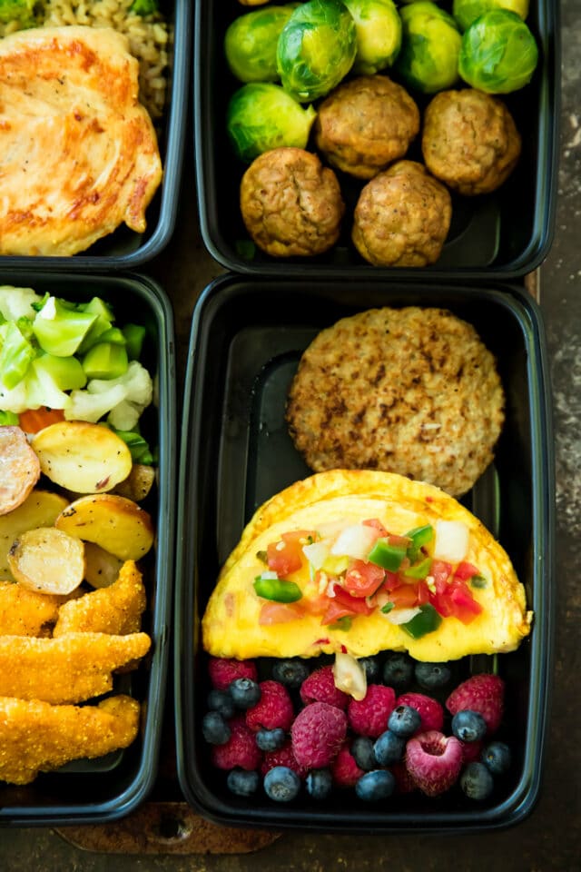 Meal prep your way to healthier, happier, more satisfied you! With Personal Trainer Food you're given the choice of a variety of delicious, easy meal prep options. Get organized at the beginning of a busy week by meal prepping healthy and delicious breakfasts, lunches, dinners and snacks!