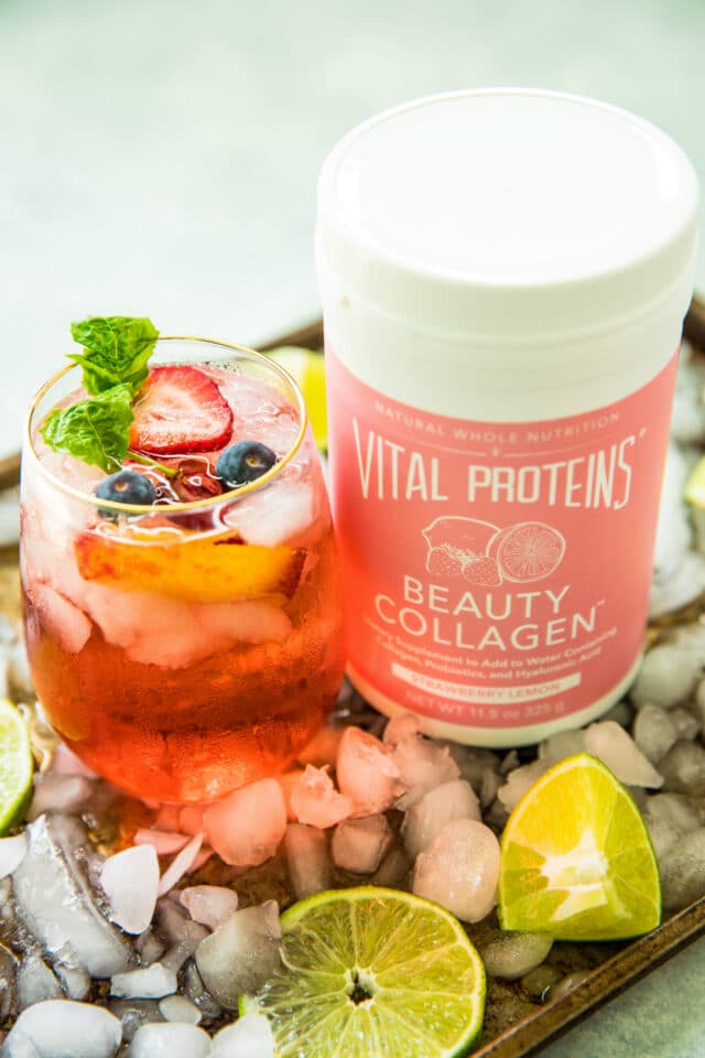 photo of Rosé Tequila Summertime Cocktail and Vital Proteins Beauty Collagen