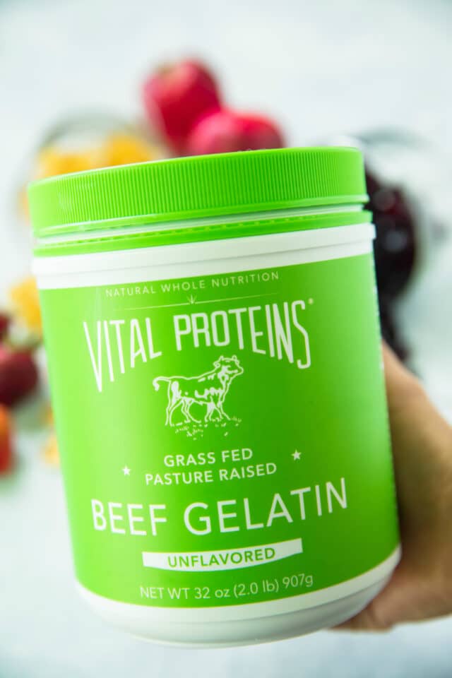 close up view of the canister of Vital Proteins Beef Gelatin
