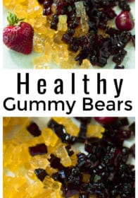 Healthy Gummy Bears Three Flavors Apple Strawberry Lemonade