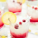 non-alcoholic cranberry lemon drink