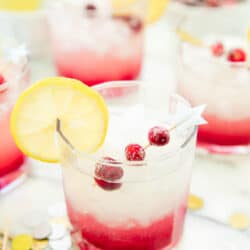 non-alcoholic cranberry lemon drink