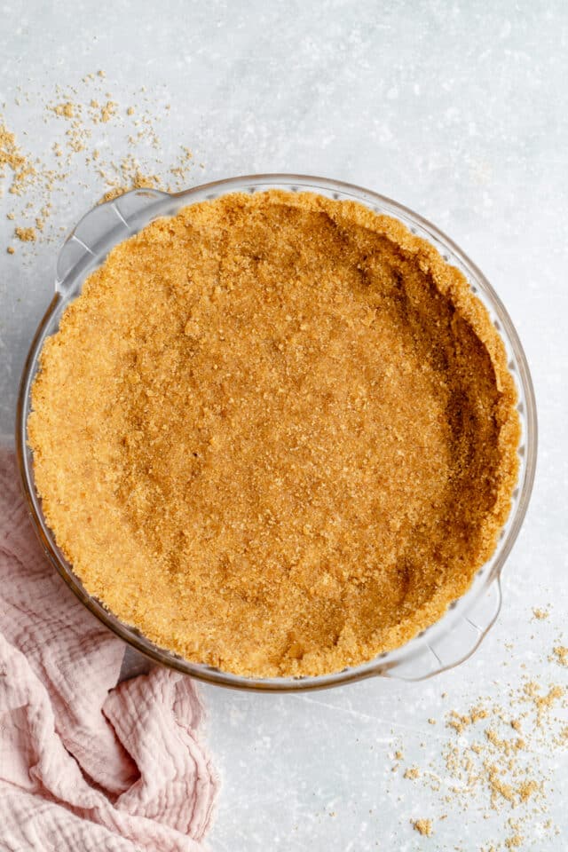 graham cracker crust pressed into a pie plate