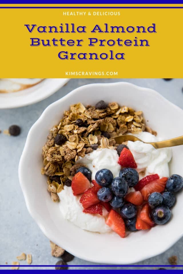 homemade granola served with yogurt and fruit