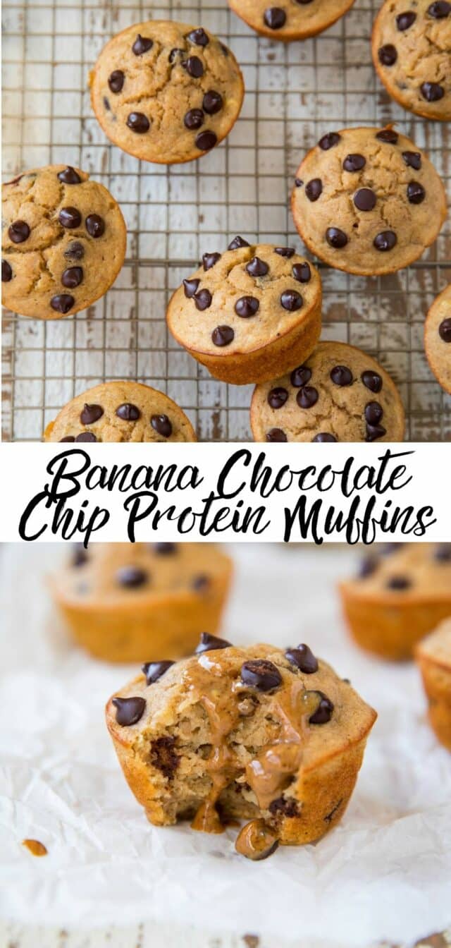 banana chocolate chip protein muffins