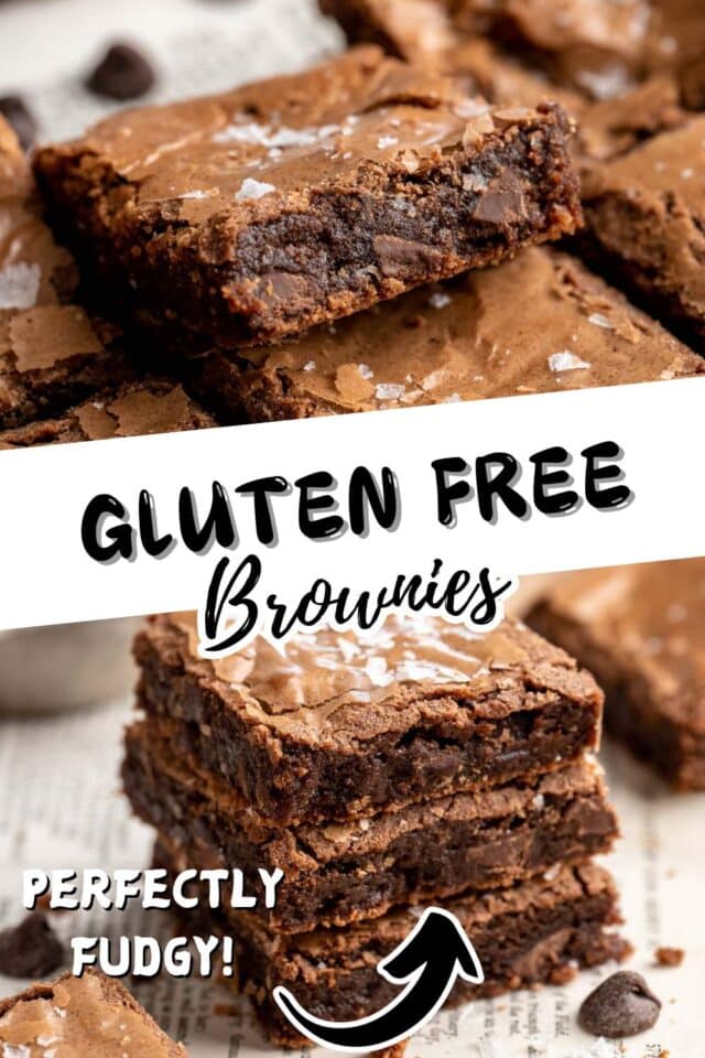 Pinterest image for gluten-free brownies.