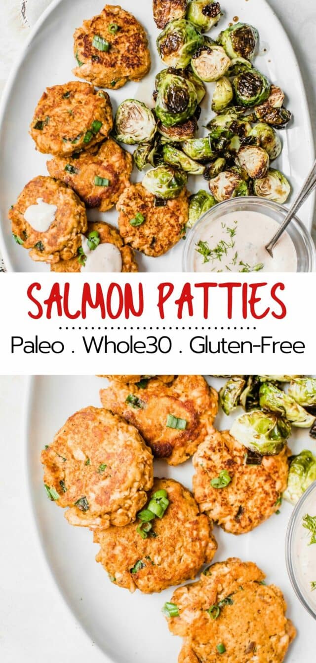 healthy salmon patties with dill sauce